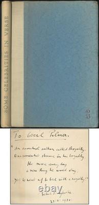 Patrick BRAYBROOKE / Some Celebrities in Verse Signed 1st Edition 1930