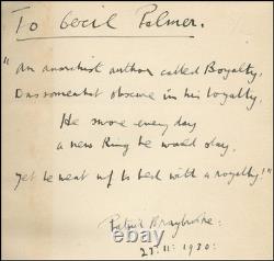 Patrick BRAYBROOKE / Some Celebrities in Verse Signed 1st Edition 1930