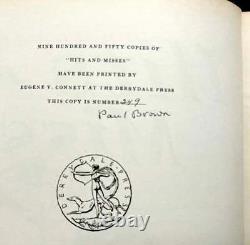 Paul Brown / Hits and Misses Signed 1st Edition 1935