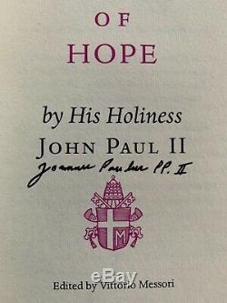 Pope John Paul II Crossing The Threshold Of Hope Signed Autograph Book Catholic