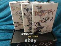 Poppy War/ Dragons Republic/ Burning God R F Kuang SIGNED Illumicrate Ltd Eds