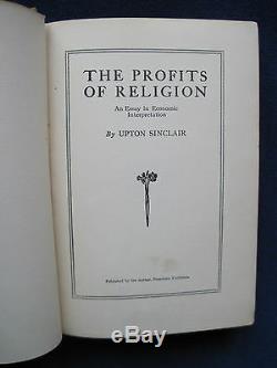 Profits of Religion SIGNED by UPTON SINCLAIR to Silent Film Star CHARLIE CHAPLIN