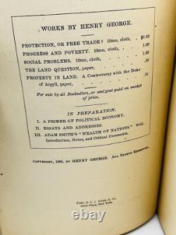 Protection or Free Trade Henry George SIGNED 1886 1st Edition Donn Piatt