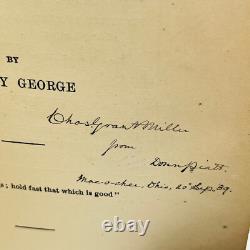 Protection or Free Trade Henry George SIGNED 1886 1st Edition Donn Piatt