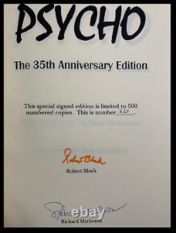 Psycho SIGNED by ROBERT BLOCH & RICHARD MATHESON Gauntlet Press Limited 1/500