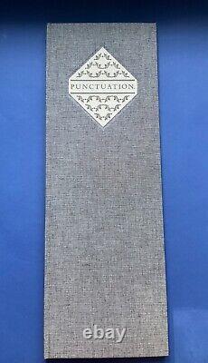 Punctuation A printer's study, John Grice, 2001 1st, 71/200, signed copy