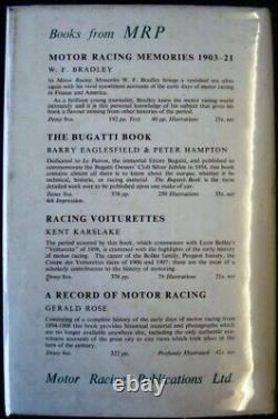 RACING AN HISTORIC CAR Peter Hull AUTOBIOGRAPHY Car Book SIGNED 1960 1st Edition