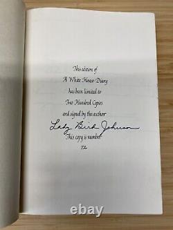 RARE Limited Edition SIGNED 1st/1st LADY BIRD JOHNSON Book A WHITE HOUSE DIARY