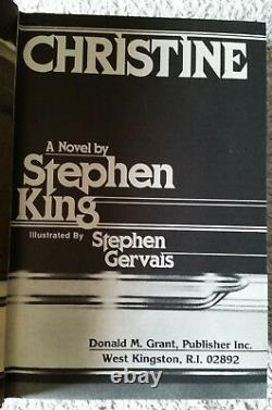 RARE-Limited Signed 1st Ed. CHRISTINE-Stephen King-Donald Grant Pub. #21/1000