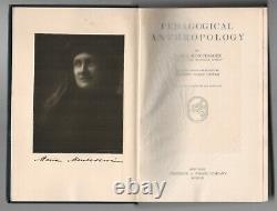 RARE SIGNED MARIA MONTESSORI Pedagogical Anthropology FIRST EDITION School