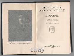 RARE SIGNED MARIA MONTESSORI Pedagogical Anthropology FIRST EDITION School