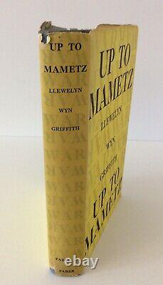 RARE Signed Up To Mametz by Llewelyn Wyn Griffith 1931 1st Ed & Memorial Service