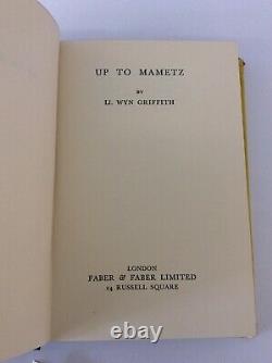 RARE Signed Up To Mametz by Llewelyn Wyn Griffith 1931 1st Ed & Memorial Service