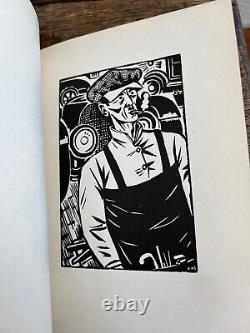 Rare Frans Masereel. Figures et Grimaces 1926. Dedication & Signed. 1st Edition