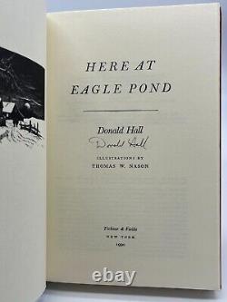 Rare SIGNED HC Copy of Here at Eagle Pond Donald Hall 1st Edition Poet Laureate