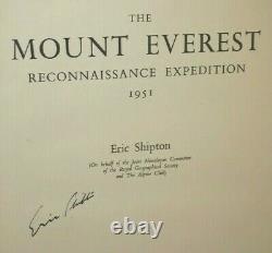 Rare Signed Eric Shipton The Mount Everest Reconnaissance Expedition 1951