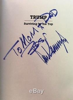 Rare Signed To His Parents, Family TRUMP SURVIVING AT TOP President Donald Trump