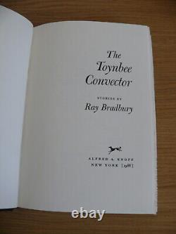 Ray Bradbury. The Toynbee Convector Signed 1st Edition Mint