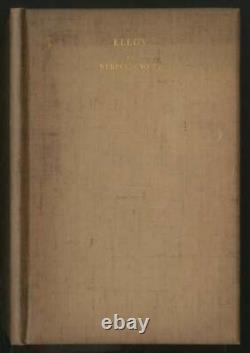 Rebecca WEST / Elegy Signed 1st Edition 1930