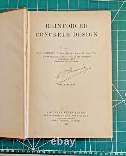 Reinforced Concrete Design G F Manning Signed 1st Edition 1953 Civil Engineering