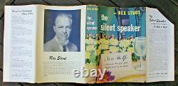 Rex Stout The Silent Speaker. 1st Us Viking Press 1946 Signed