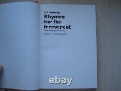 Rhymes for The Irreverent- E. Y. Harburg -SIGNED 1st edition 1965