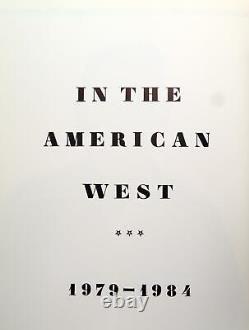 Richard Avedon Signed 1st Edition 1985 In The American West Hardcover withDJ