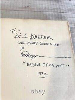 Ripley Believe It or Not Book 2nd Series Vtg 1931 Rare Signed/Inscribed
