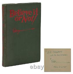 Ripley's Believe It or Not SIGNED by ROBERT L. RIPLEY First Edition 1st 1929