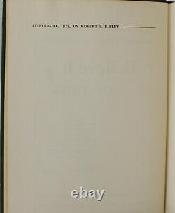 Ripley's Believe It or Not SIGNED by ROBERT L. RIPLEY First Edition 1st 1929