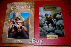 Robert E. Howard Conan Of Cimmeria V. 3 Deluxe Leather Signed Remarqued 50 Copies