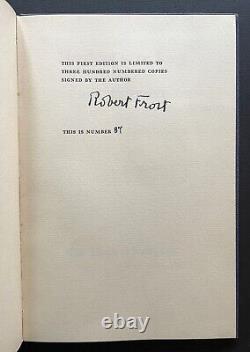 Robert Frost SIGNED Limited 1st Edition 87/300 Hard Not To Be King VG+