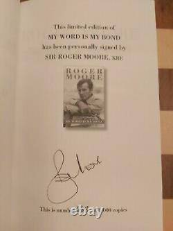 Roger Moore SIGNED My Word is My Bond Limited Edition Slipcased Autobiography