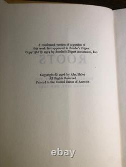 Roots by Alex Haley SIGNED 1st Edition/Early Printing with DJ