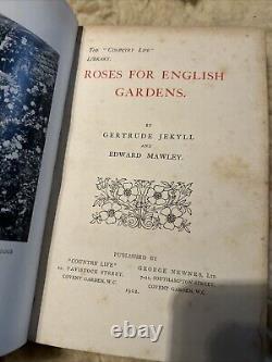 Roses for English Gardens By Jekyll/Mawley Signed & Inscribed, 1902 1st edition