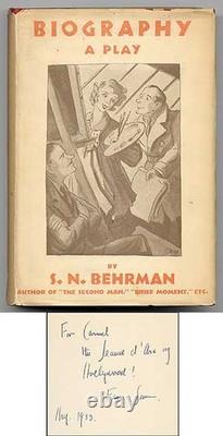 S N BEHRMAN / Biography Signed 1st Edition 1933