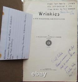 S. Willson Bailey Wrinkles signed 1910 1st owned by multiple magicians
