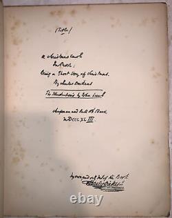 SIGNED, 1 of 250, CHARLES DICKENS, CHRISTMAS CAROL, 1890, MANUSCRIPT FACSIMILE