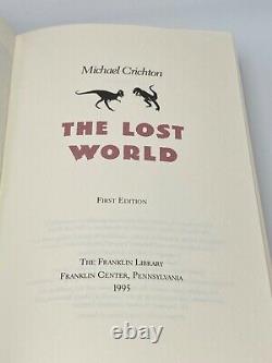 SIGNED 1ST Franklin Library LOST WORLD Collectors Edition Jurassic Park SCARCE