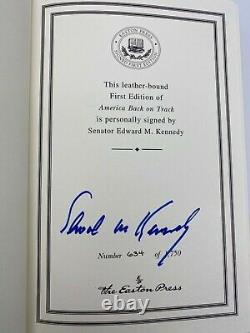SIGNED 1s Easton Press AMERICA BACK ON TRACK Edward Kennedy FIRST Edition John F