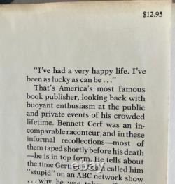 SIGNED 1st Edition At Random Bennett Cerf Hardcover Donald Klopfer Association