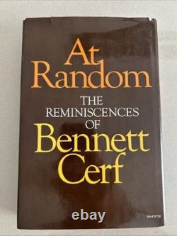 SIGNED 1st Edition At Random Bennett Cerf Hardcover Donald Klopfer Association