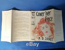 SIGNED 1st Edition P. D. James' Cover her Face', pub. 1962 Faber and Faber