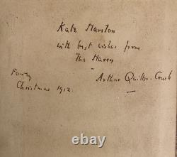 SIGNED 1st Edition Quiller-Couch, Cambridge, 1912 Oxford Book Victorian Verse