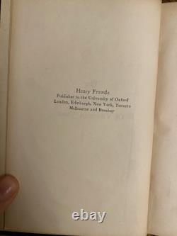 SIGNED 1st Edition Quiller-Couch, Cambridge, 1912 Oxford Book Victorian Verse