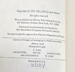 SIGNED 1st Edition SAUL BELLOW Humbolts Gift 1st/1st Pulitzer Nobel Prize HCDJ