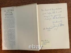 SIGNED 1st Edition The Agony and the Ecstasy IRVING STONE 1961 HC DJ Inscribed