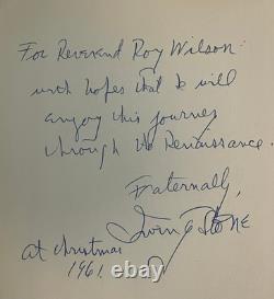 SIGNED 1st Edition The Agony and the Ecstasy IRVING STONE 1961 HC DJ Inscribed
