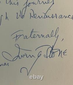 SIGNED 1st Edition The Agony and the Ecstasy IRVING STONE 1961 HC DJ Inscribed