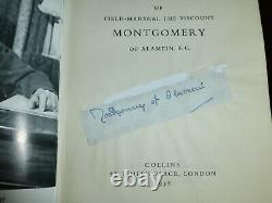 SIGNED 1st Print The Memoirs of Field-Marshall Montgomery Collins 1958 UK HB War